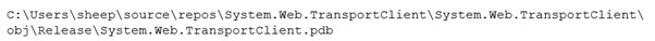PDB string in SheepTransportShell sample.